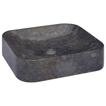 vidaXL Νιπτήρας Μαύρος 40 x 40 x 10 εκ. Μαρμάρινος