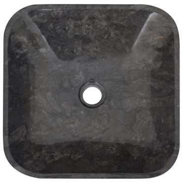 vidaXL Νιπτήρας Μαύρος 40 x 40 x 10 εκ. Μαρμάρινος