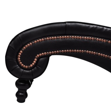 vidaXL Σεζλόνγκ Καφέ από Συνθετικό Δέρμα 145x52x77cm 1 τεμ.