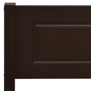 vidaXL Πλαίσιο Κρεβατιού Σκούρο Καφέ 120 x 200 εκ. Μασίφ Ξύλο Πεύκου