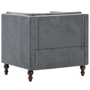 vidaXL Πολυθρόνα Γκρι Υφασμάτινη 72x68x70cm 1 τεμ.