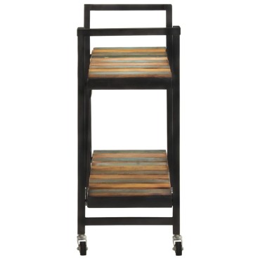 vidaXL Τρόλεϊ Κουζίνας 87x36x81cm από Μασίφ Ανακυκλωμένο Ξύλο 1 τεμ.