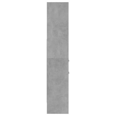 vidaXL Βιβλιοθήκη Γκρι Σκυροδέματος 40x35x180cm από Επεξ. Ξύλο 1 τεμ.