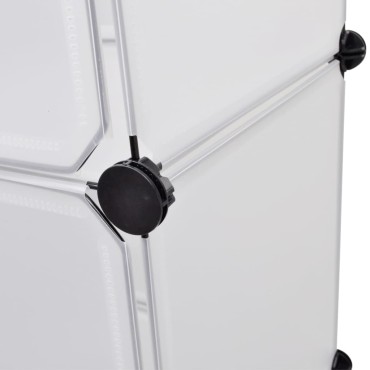 vidaXL Ντουλάπα Σπονδυλωτή 9 Τμήματα Άσπρη 109x36,5x143cm 1 τεμ.