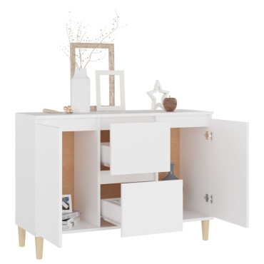 vidaXL Μπουφές Λευκός 101x35x70cm από Επεξεργασμένο Ξύλο 1 τεμ.