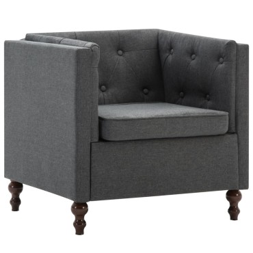 vidaXL Πολυθρόνα Σκούρο Γκρι Υφασμάτινη 72x68x70cm 1 τεμ.