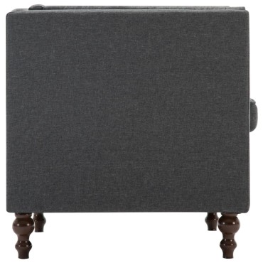 vidaXL Πολυθρόνα Σκούρο Γκρι Υφασμάτινη 72x68x70cm 1 τεμ.