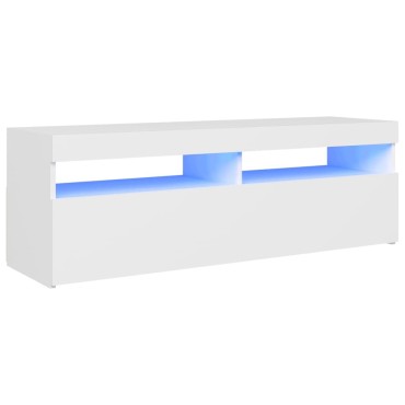vidaXL Έπιπλο Τηλεόρασης με LED Καφέ Λευκό 120x30x50cm