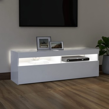 vidaXL Έπιπλο Τηλεόρασης με LED Καφέ Λευκό 120x30x50cm