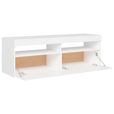 vidaXL Έπιπλο Τηλεόρασης με LED Καφέ Λευκό 120x30x50cm