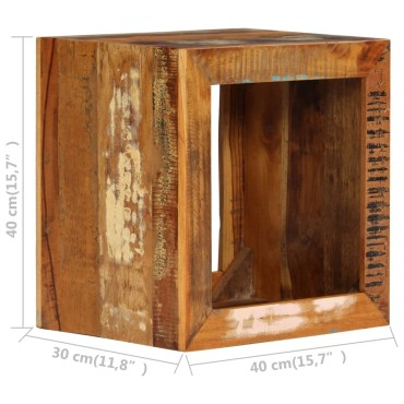 vidaXL Σκαμπό 40x30x40cm από Μασίφ Ανακυκλωμένο Ξύλο 1 τεμ.