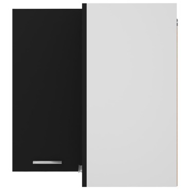 vidaXL Ντουλάπι Γωνία Κρεμαστό Lyon Μαύρο 57x57x60cm από 1 τεμ.