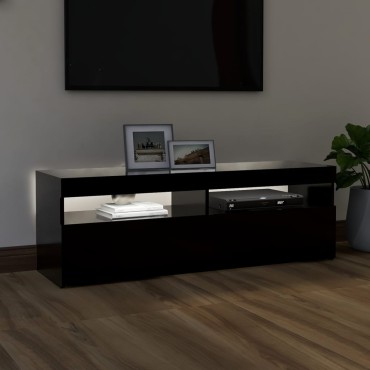 vidaXL Έπιπλο Τηλεόρασης με LED Μαύρο 120x35x40cm