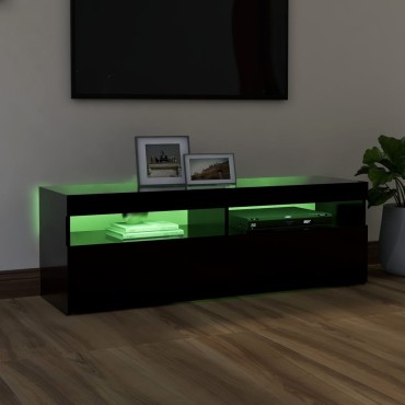 vidaXL Έπιπλο Τηλεόρασης με LED Μαύρο 120x35x40cm