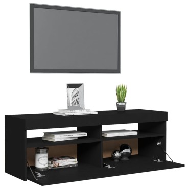 vidaXL Έπιπλο Τηλεόρασης με LED Μαύρο 120x35x40cm