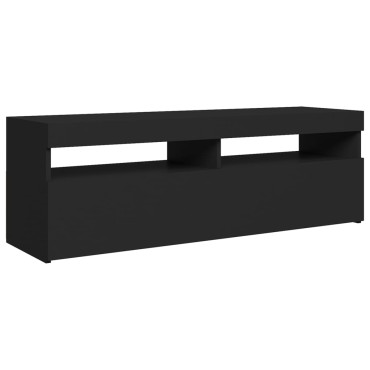 vidaXL Έπιπλο Τηλεόρασης με LED Μαύρο 120x35x40cm