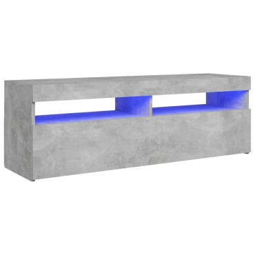 vidaXL Έπιπλο Τηλεόρασης με LED Γκρι Σκυροδέματος 120x35x40cm