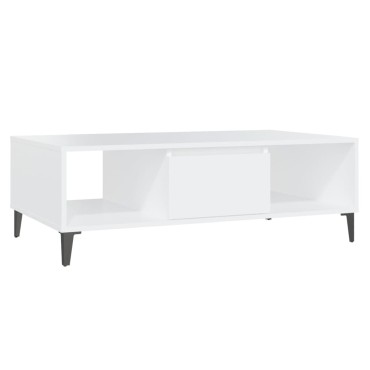 vidaXL Τραπεζάκι Σαλονιού Λευκό 103,5x60x35cm από Επεξ. Ξύλο 1 τεμ.