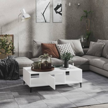 vidaXL Τραπεζάκι Σαλονιού Λευκό 103,5x60x35cm από Επεξ. Ξύλο 1 τεμ.