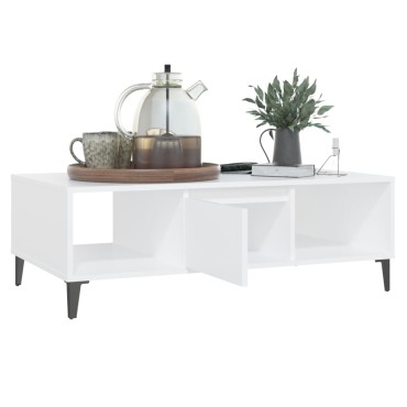 vidaXL Τραπεζάκι Σαλονιού Λευκό 103,5x60x35cm από Επεξ. Ξύλο 1 τεμ.