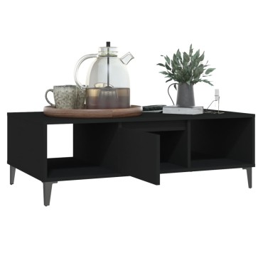 vidaXL Τραπεζάκι Σαλονιού Μαύρο 103,5x60x35cm από Επεξ. Ξύλο 1 τεμ.