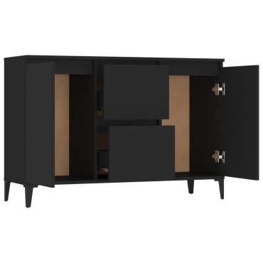 vidaXL Μπουφές Μαύρος 104x35x70cm από Επεξεργασμένο Ξύλο 1 τεμ.