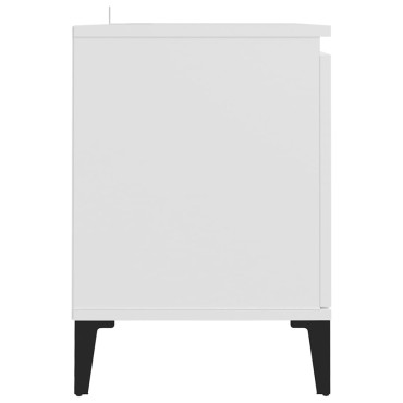 vidaXL Έπιπλο Τηλεόρασης Μεταλ. Λευκό 103,5x35x50cm Μεταλλικά Πόδια