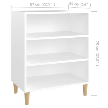 vidaXL Ραφιέρα Λευκή 57x35x70cm από Μοριοσανίδα 1 τεμ.