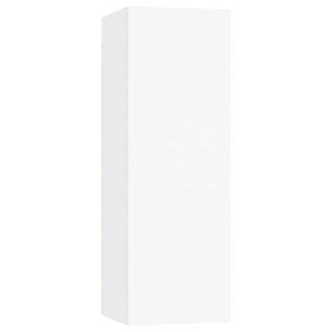 vidaXL Έπιπλα Τηλεόρασης 4 τεμ. Λευκά 30,5x30x90cm Επεξ. Ξύλο