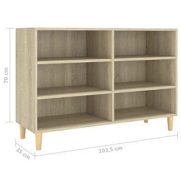 vidaXL Ραφιέρα Sonoma Δρυς 103,5x35x70cm από Επεξεργ. Ξύλο 1 τεμ.