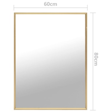 vidaXL Καθρέφτης Χρυσός 80 x 60 εκ.