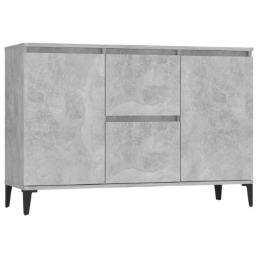 vidaXL Μπουφές Γκρι Σκυροδέματος 104x35x70cm από Επεξεργασμένο Ξύλο 1 τεμ.