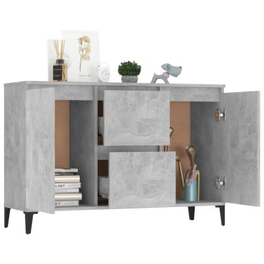vidaXL Μπουφές Γκρι Σκυροδέματος 104x35x70cm από Επεξεργασμένο Ξύλο 1 τεμ.