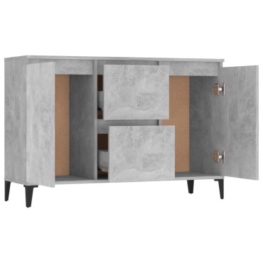 vidaXL Μπουφές Γκρι Σκυροδέματος 104x35x70cm από Επεξεργασμένο Ξύλο 1 τεμ.