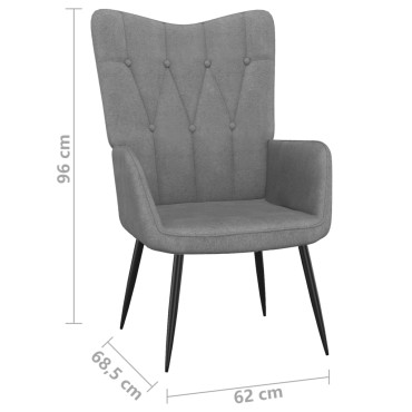 vidaXL Πολυθρόνα Relax Σκούρο Γκρι Υφασμάτινη 61x70x96,5cm 1 τεμ.