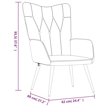 vidaXL Πολυθρόνα Relax Σκούρο Γκρι Υφασμάτινη 61x70x96,5cm 1 τεμ.