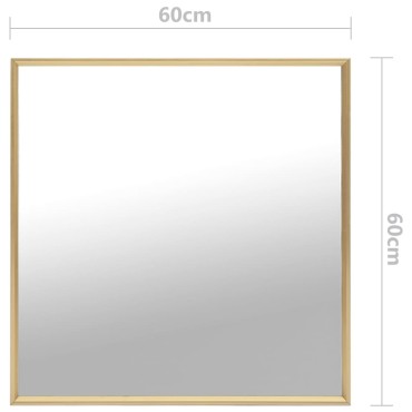 vidaXL Καθρέφτης Χρυσός 60 x 60 εκ.