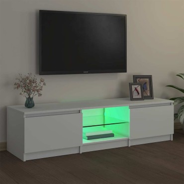vidaXL Έπιπλο Τηλεόρασης με LED Λευκό 140x40x36cm