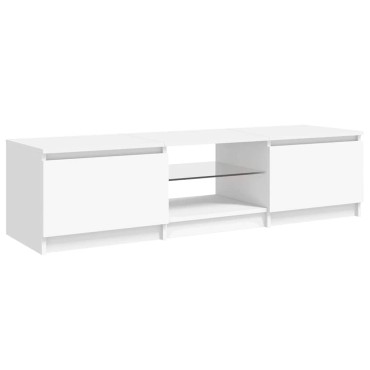 vidaXL Έπιπλο Τηλεόρασης με LED Λευκό 140x40x36cm
