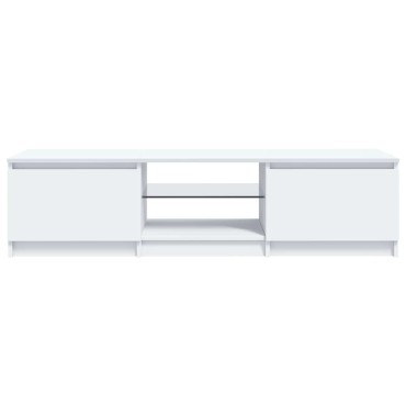 vidaXL Έπιπλο Τηλεόρασης με LED Λευκό 140x40x36cm