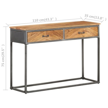 vidaXL Τραπέζι Κονσόλα 110x35x75cm από Μασίφ Ξύλο Ακακίας 1 τεμ.