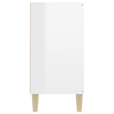 vidaXL Μπουφές Γυαλιστερή Λευκή 101x35x70cm από Επεξεργασμένο Ξύλο 1 τεμ.