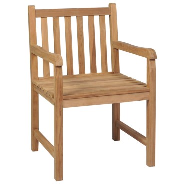 vidaXL Καρέκλες Κήπου 2 τεμ. από Μασίφ Ξύλο Teak με Taupe Μαξιλάρια 58x60x90cm