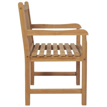 vidaXL Καρέκλες Κήπου 2 τεμ. από Μασίφ Ξύλο Teak με Taupe Μαξιλάρια 58x60x90cm