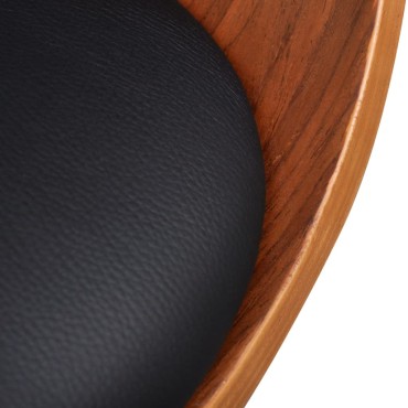vidaXL Καρέκλα Τραπεζαρίας από Λυγισμένο Ξύλο και Συνθετικό Δέρμα 59,5x51x72cm 1 τεμ.