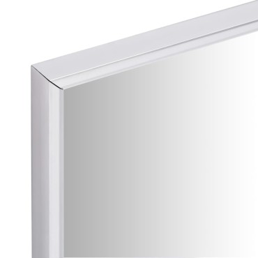 vidaXL Καθρέφτης Ασημένιος 60 x 60 εκ.