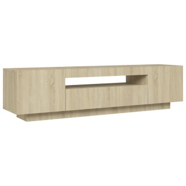 vidaXL Έπιπλο Τηλεόρασης με LED Sonoma Δρυς 160 x 35 x 40 εκ.