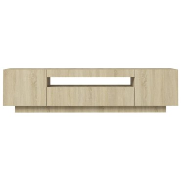 vidaXL Έπιπλο Τηλεόρασης με LED Sonoma Δρυς 160 x 35 x 40 εκ.