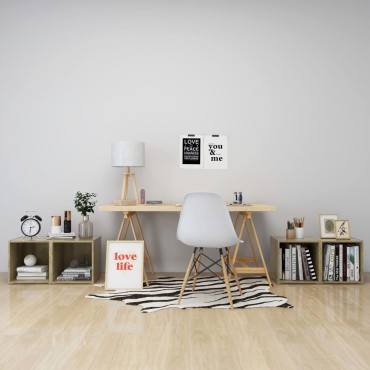 vidaXL Έπιπλα Τηλεόρασης 4 τεμ. Sonoma Δρυς 37x35x37cm Επεξ. Ξύλο