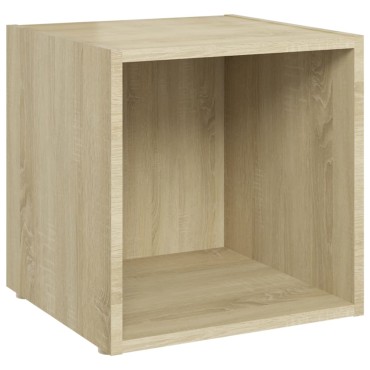 vidaXL Έπιπλα Τηλεόρασης 4 τεμ. Sonoma Δρυς 37x35x37cm Επεξ. Ξύλο